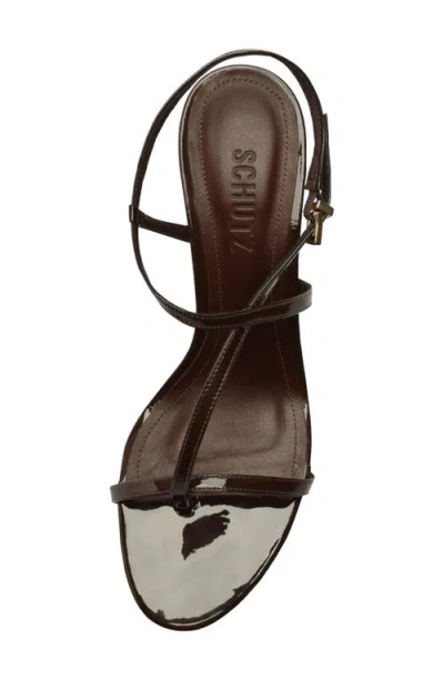 Schutz Azure Ankle Strap Sandal In Brown