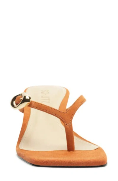 Schutz Miriam Slide Sandal In Orange