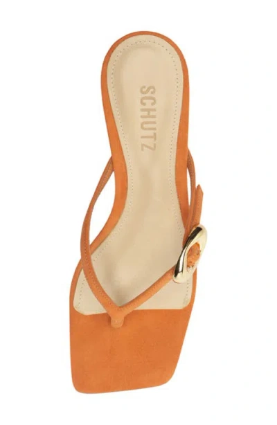 Schutz Miriam Slide Sandal In Orange
