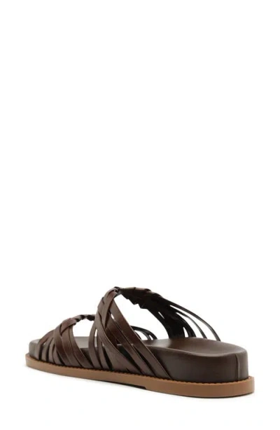 Schutz Tara Sporty Braided Sandal In Brown
