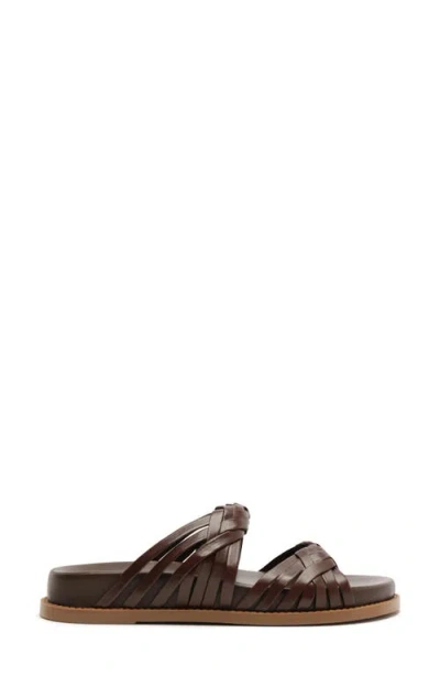 Schutz Tara Sporty Braided Sandal In Brown
