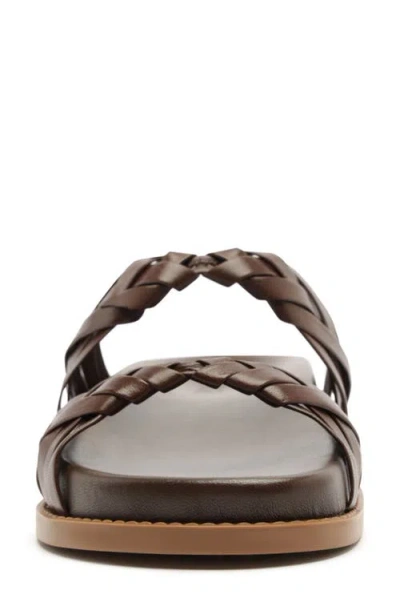 Schutz Tara Sporty Braided Sandal In Brown