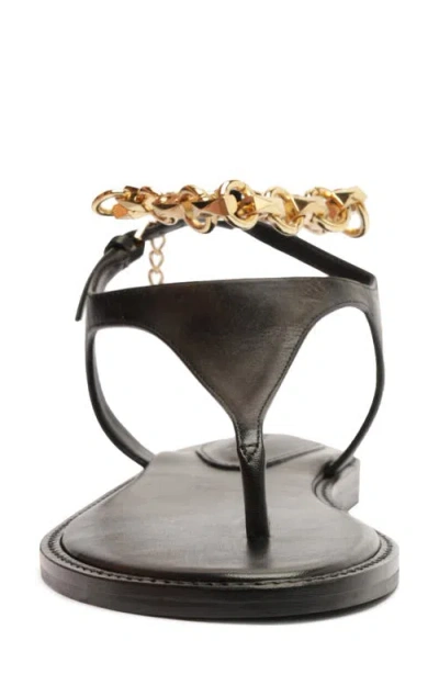 Schutz Lys Ankle Strap Slide Sandal In Black