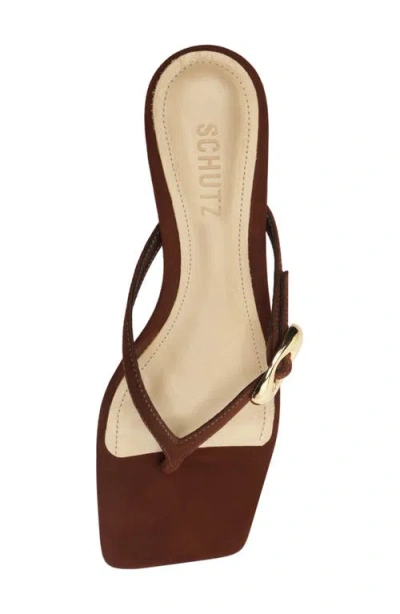 Schutz Miriam Slide Sandal In Brown