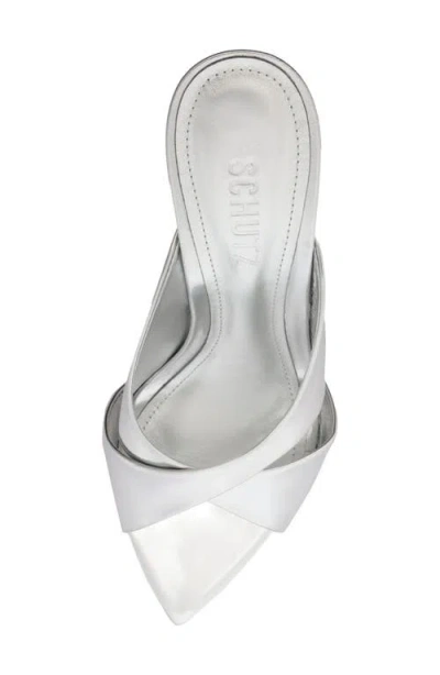 Schutz Maxine Mule In Silver