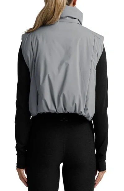 Beyond Yoga Warm-up Water Repellent Puffer Vest In Brown