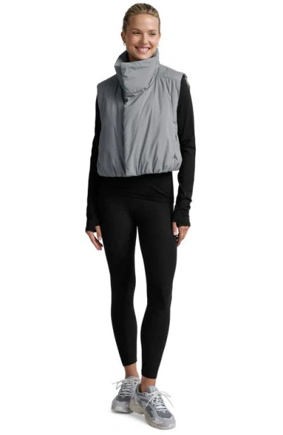 Beyond Yoga Warm-up Water Repellent Puffer Vest In Brown