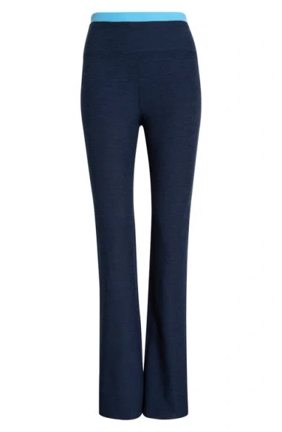Beyond Yoga Space Day Layered Bootcut Pants In Blue