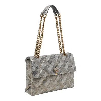 Kurt Geiger Large Kensington Soft Shoulder Bag In Gray