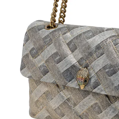 Kurt Geiger Large Kensington Soft Shoulder Bag In Gray