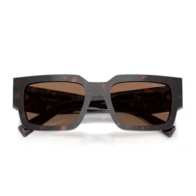 Prada Rectangle-frame Sunglasses In Brown