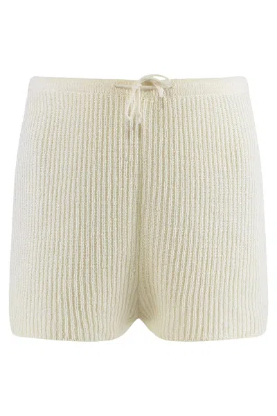 Le Kasha Knitted Shorts In White