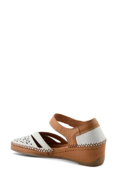 Spring Step Ezlyn Ankle Strap Wedge Pump In Brown