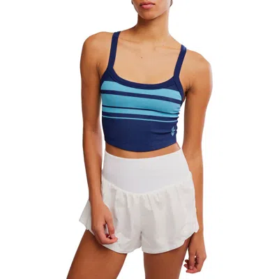 Free People Fp Movement All Clear Stripe Camisole In Blue