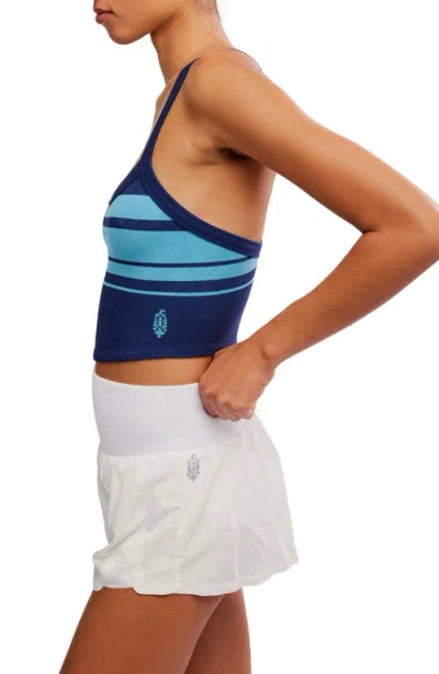 Free People Fp Movement All Clear Stripe Camisole In Blue