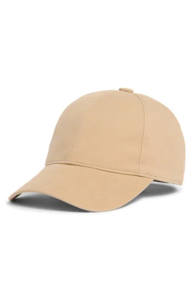 Vince Lux Adjustable 6-panel Cotton Gabardine Baseball Cap In Brown