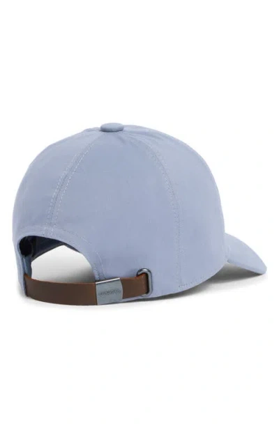 Vince Lux Adjustable 6-panel Cotton Gabardine Baseball Cap In Blue