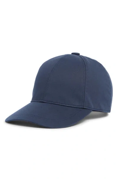 Vince Lux Adjustable 6-panel Cotton Gabardine Baseball Cap In Blue