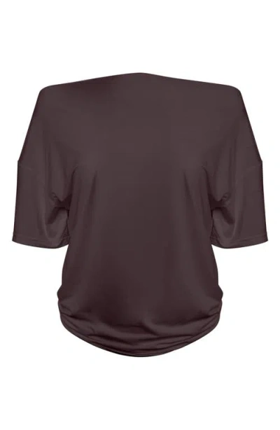 Lioness Wildlands One Shoulder Top In Brown