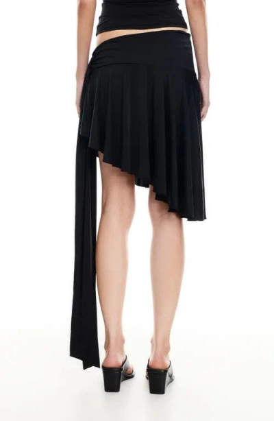 Lioness Safari Asymmetric Midi Skirt In Black