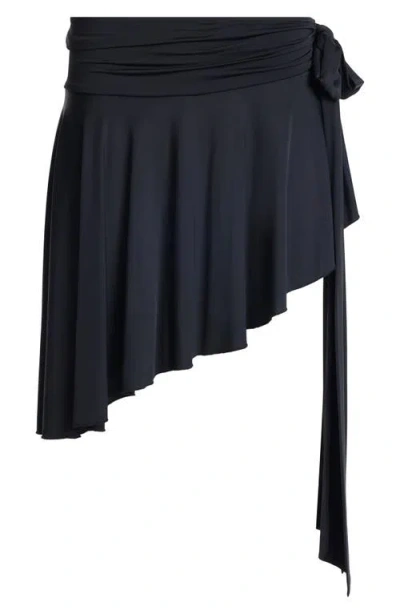Lioness Safari Asymmetric Midi Skirt In Black