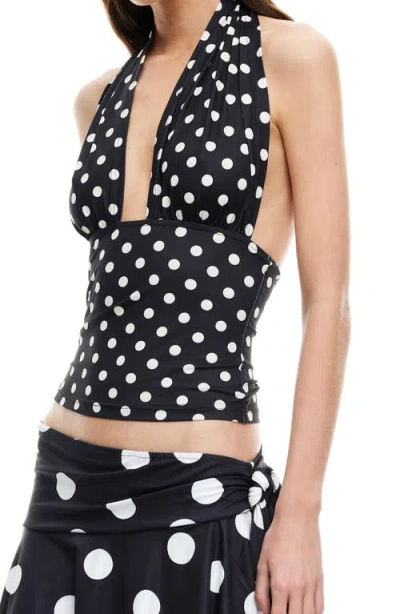 Lioness Safari Halter Top In Black