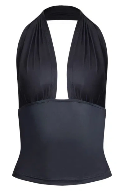 Lioness Safari Halter Top In Black