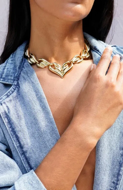 Marlyn Schiff Valentina Pendant Necklace In Gold