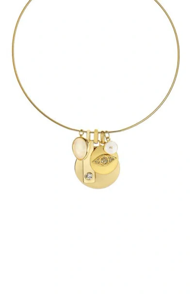 Marlyn Schiff Kora Charm Necklace In Gold