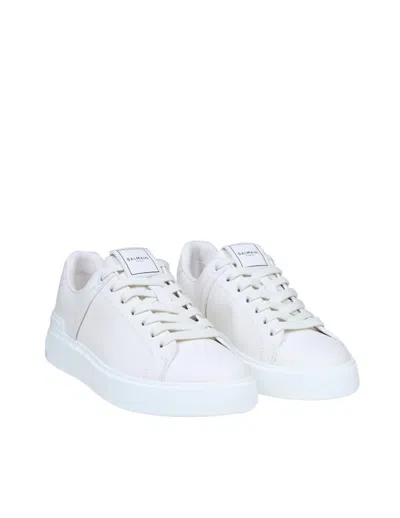 Balmain B Court Calfskin Sneaker In White