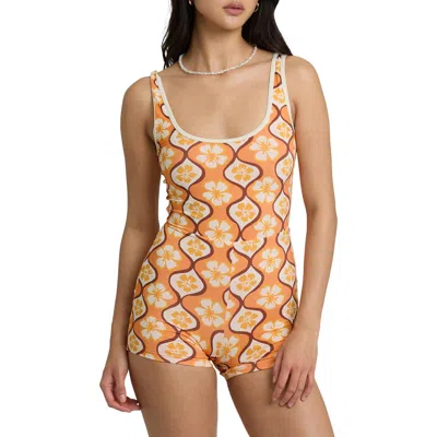 Billabong Sol Groove One-piece Surf Swimsuit In Multi