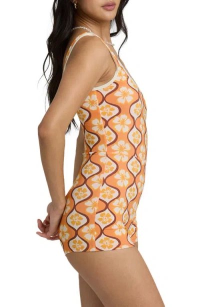 Billabong Sol Groove One-piece Surf Swimsuit In Multi