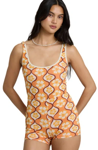 Billabong Sol Groove One-piece Surf Swimsuit In Multi