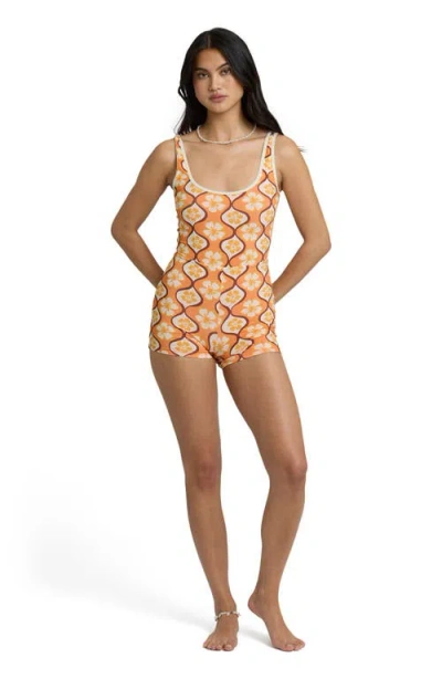 Billabong Sol Groove One-piece Surf Swimsuit In Multi