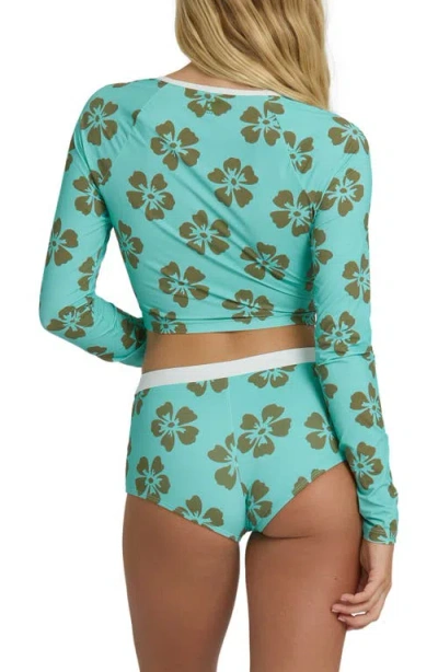 Billabong Last Summer Long Sleeve Crop Rashguard In Multi