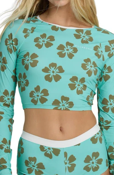 Billabong Last Summer Long Sleeve Crop Rashguard In Multi
