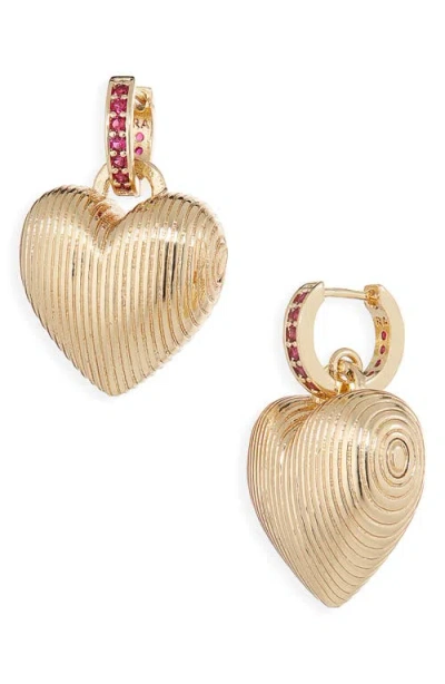 Roxanne Assoulin Mini Florentine Heart Earrings In Gold