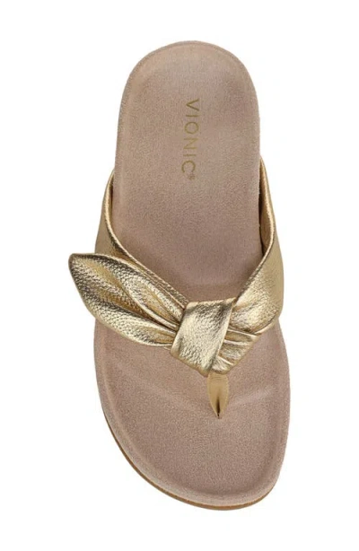 Vionic Eva Toe Post Sandal In Gray