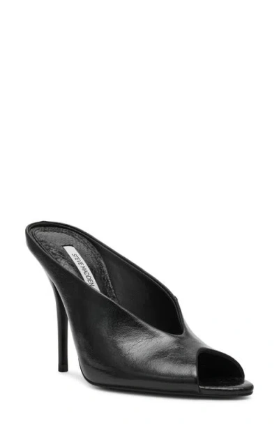 Steve Madden Agaze Peep Toe Slide Sandal In Black