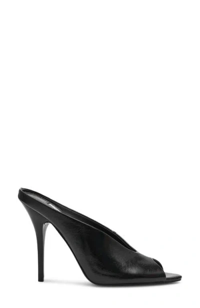 Steve Madden Agaze Peep Toe Slide Sandal In Black