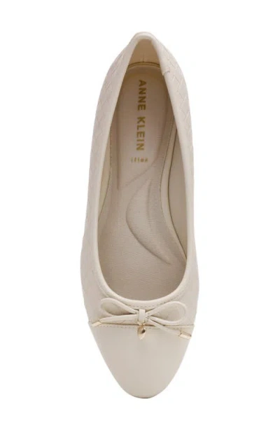 Anne Klein Luci Cap Toe Ballet Flat In Neutral