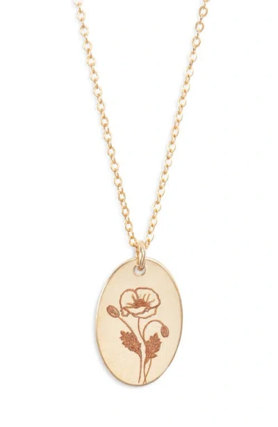 Set & Stones Louise Birth Flower Necklace In Gold