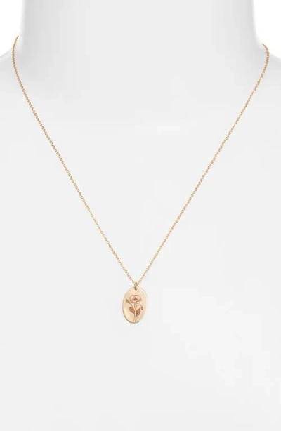 Set & Stones Louise Birth Flower Necklace In Gold