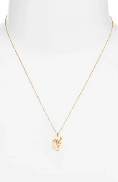 Set & Stones Louise Birth Flower Necklace In Gold