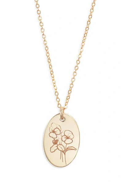 Set & Stones Louise Birth Flower Necklace In Gold