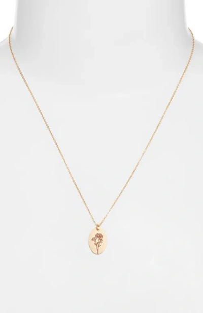 Set & Stones Louise Birth Flower Necklace In Brown