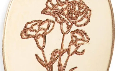 Set & Stones Louise Birth Flower Necklace In Brown