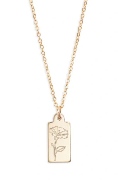 Set & Stones Tawney Birth Flower Pendant Necklace In Gold