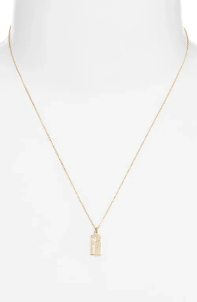 Set & Stones Tawney Birth Flower Pendant Necklace In Gold