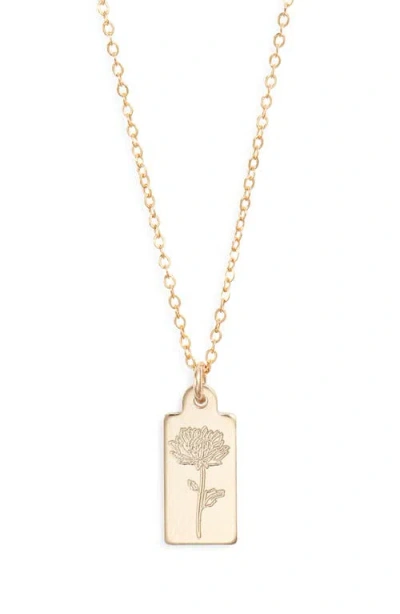 Set & Stones Tawney Birth Flower Pendant Necklace In Gold